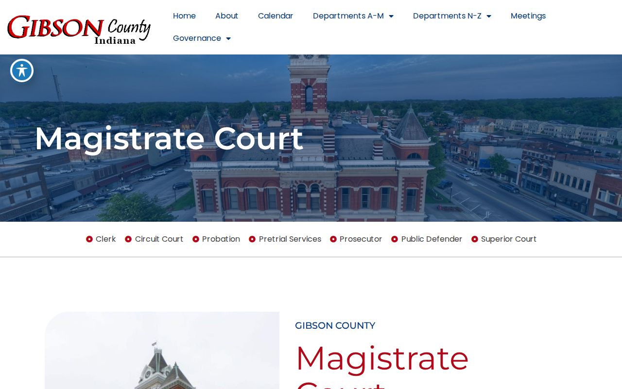Official Gibson County Magistrate page for calendar and assignment context