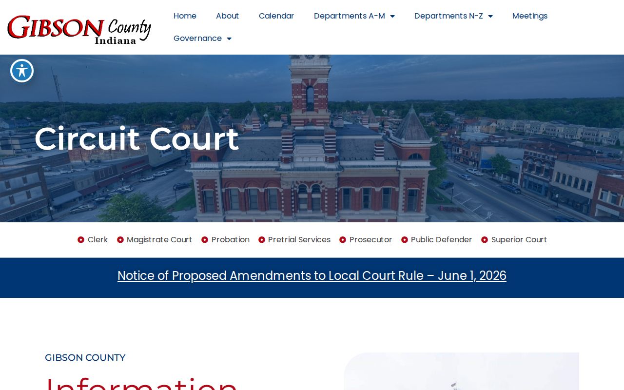 Gibson County criminal docket Circuit Court source