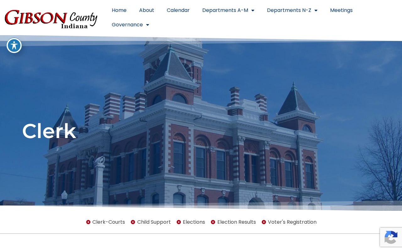 Gibson County court docket Clerk office