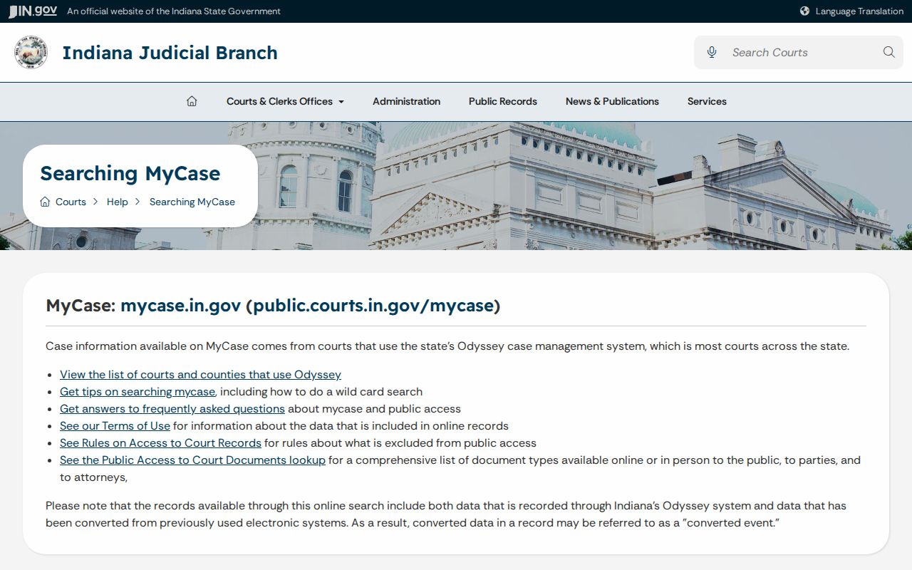 Gibson County court docket MyCase help